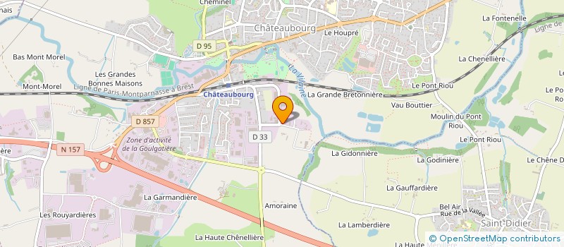 localisation de l'entreprise LABORATOIRE L. C. V. à CHATEAUBOURG