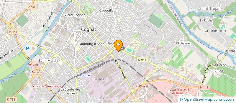 localisation de l'entreprise LABORATOIRE LEVOIR  COGNAC