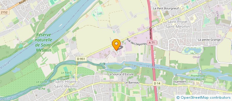 localisation de l'entreprise LABORATOIRE LOIRET DE LA LAICITE à SAINT-PRYVE-SAINT-MESMIN