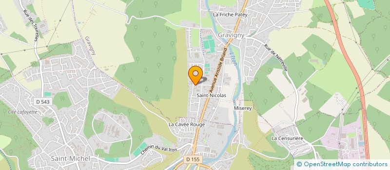 localisation de l'entreprise LABORATOIRE MARTIN NICOLAS à GRAVIGNY