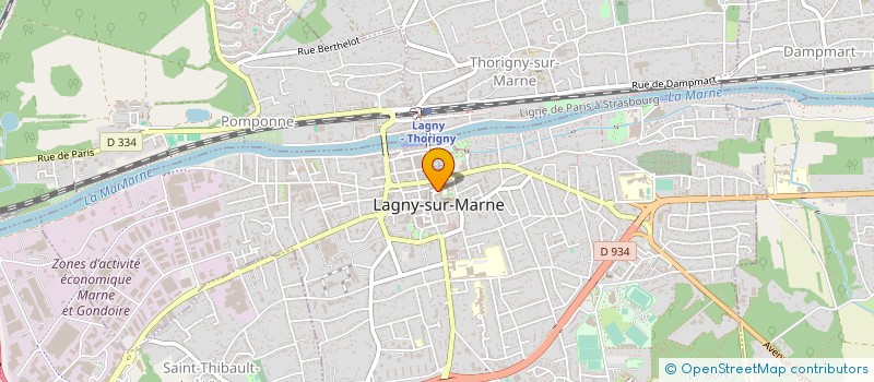 localisation de l'entreprise LABORATOIRE MED BENARD CHAUVAN à LAGNY-SUR-MARNE