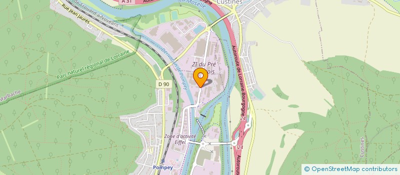 localisation de l'entreprise LABORATOIRE METALLURGIQUE DE L'EST à POMPEY