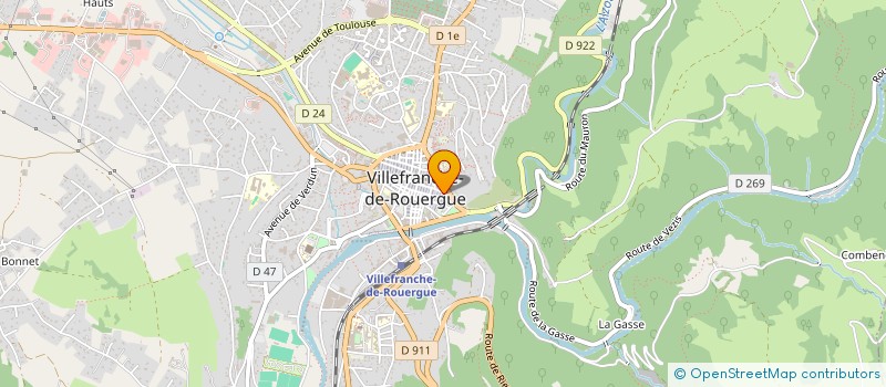 localisation de l'entreprise LABORATOIRE MG DENTAIRE  VILLEFRANCHE-DE-ROUERGUE