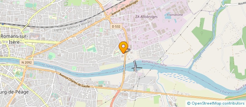 localisation de l'entreprise LABORATOIRE OXENA à ROMANS-SUR-ISERE