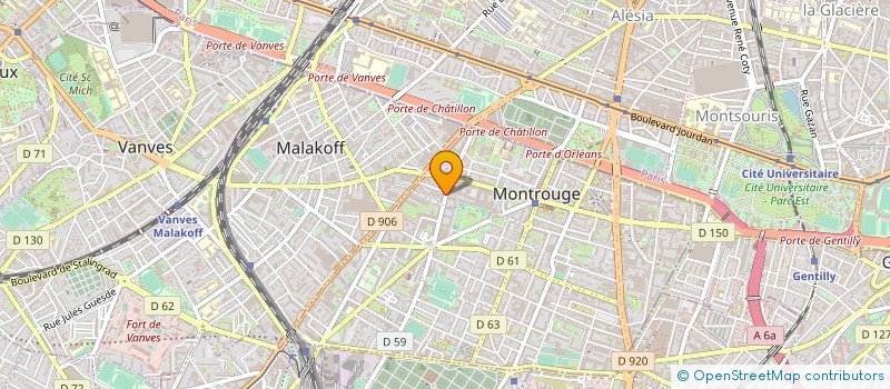 localisation de l'entreprise LABORATOIRE P.H.P. à MONTROUGE
