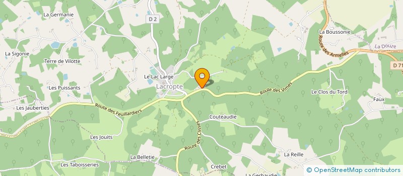 localisation de l'entreprise LABORATOIRE PERFORMANCE HABITAT à LACROPTE