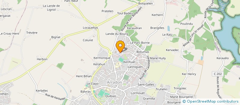localisation de l'entreprise LABORATOIRE PHILIPPE PETARD à ARRADON