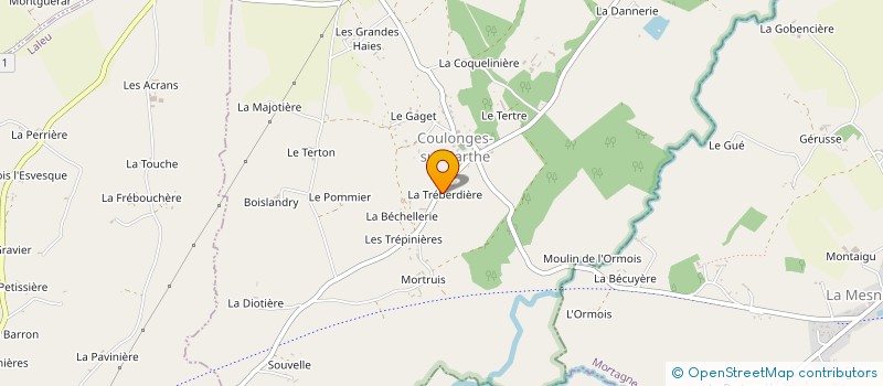 localisation de l'entreprise LABORATOIRE POULLE RIVIERE à COULONGES-SUR-SARTHE