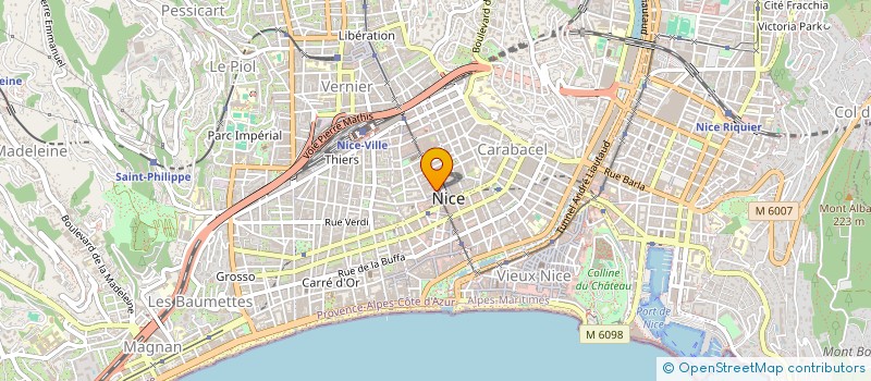 localisation de l'entreprise LABORATOIRE PROCONTACT à NICE