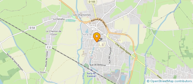 localisation de l'entreprise LABORATOIRE PROTHESES DENTAIRES RONDEPIERRE à SURY-LE-COMTAL