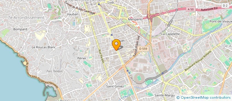 localisation de l'entreprise LABORATOIRE  & TECHNIQUE D AVANT GARDE  MARSEILLE