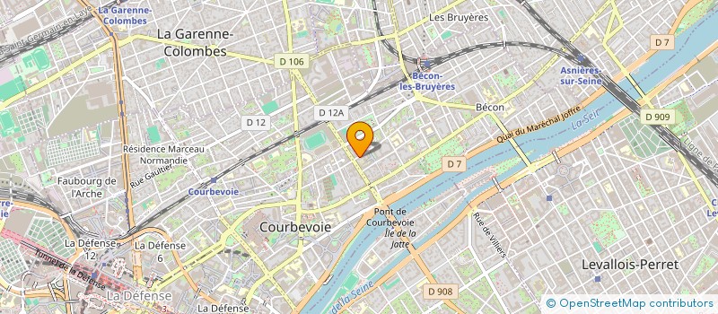 localisation de l'entreprise LABORATOIRE TECHNIQUES ASSOCIE à COURBEVOIE