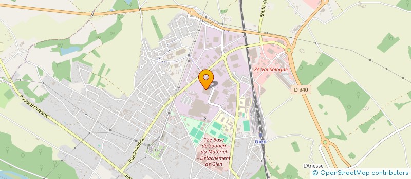 localisation de l'entreprise LABORATOIRE V2PHARM à GIEN