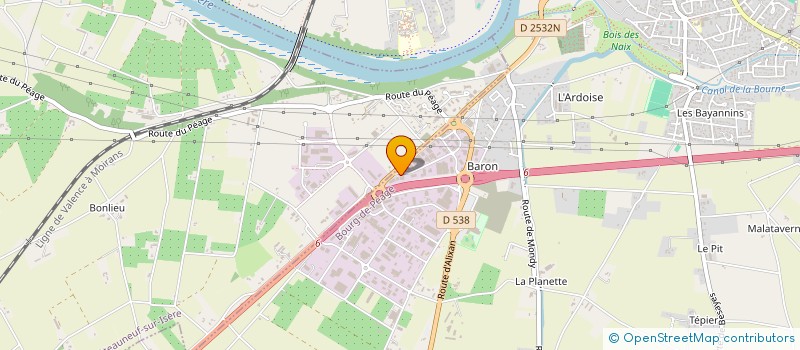 localisation de l'entreprise LABORATOIRE VAL DE SAONE  BOURG-DE-PEAGE