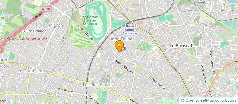 localisation de l'entreprise LABORATOIRES AQUITAINE  LE BOUSCAT