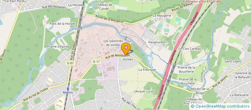 localisation de l'entreprise LABORATOIRES BIOPHELIA à MONTS