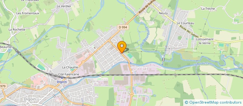 localisation de l'entreprise LABORATOIRES COLUXIA  DIGOIN