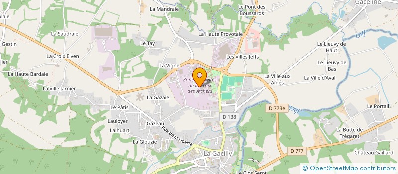 localisation de l'entreprise LABORATOIRES DE BIOLOGIE VEGETALE YVES ROCHER  LA GACILLY