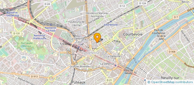 localisation de l'entreprise LABORATOIRES DELALANDE à COURBEVOIE
