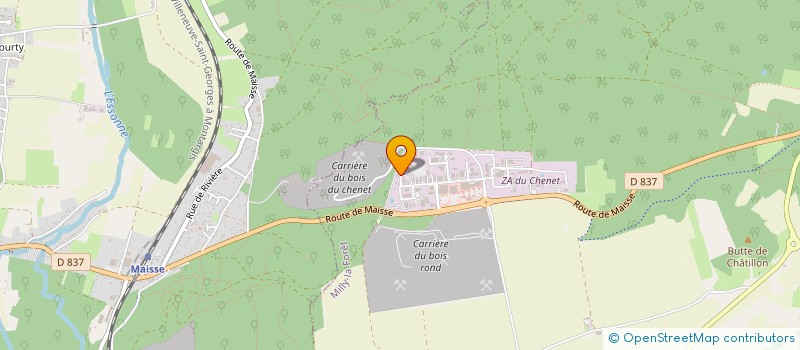 localisation de l'entreprise LABORATOIRES EONA à MILLY-LA-FORET