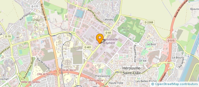 localisation de l'entreprise LABORATOIRES GILBERT à HEROUVILLE-SAINT-CLAIR