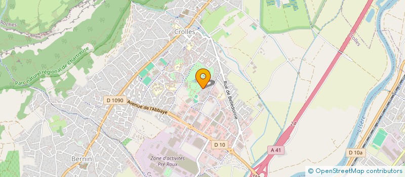 localisation de l'entreprise LABORATOIRES LA LICORNE  CROLLES