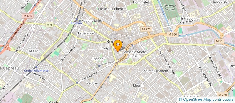 localisation de l'entreprise LABORATOIRES POLYMEDIC à ROUBAIX