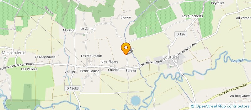 localisation de l'entreprise LABORDE ET FILS  NEUFFONS