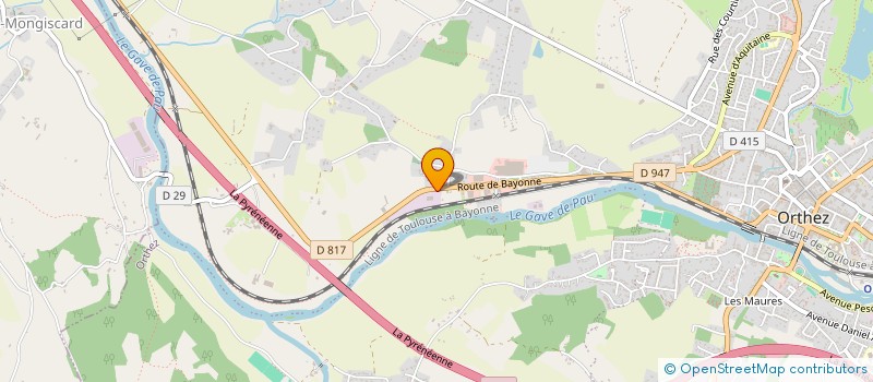 localisation de l'entreprise LABORDE JARDIN SERVICES à ORTHEZ
