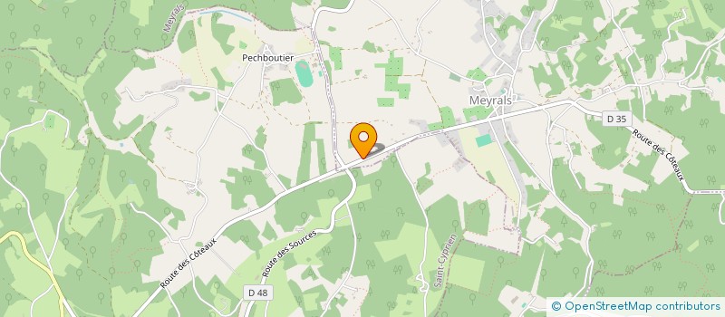 localisation de l'entreprise LABORDERIE ELECTRICITE  MEYRALS