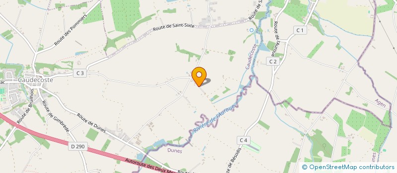 localisation de l'entreprise LABORIE  CAUDECOSTE