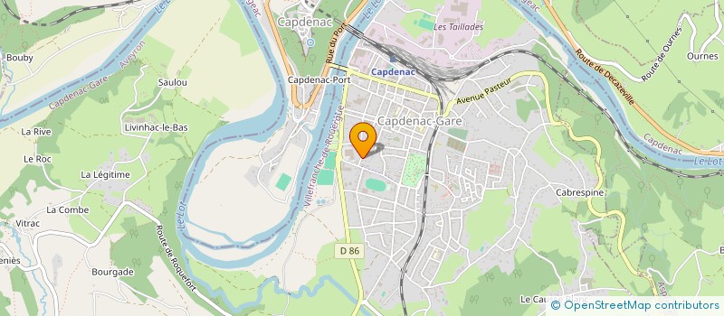 localisation de l'entreprise LABORTATOIRE DE PROTHESES DENTAIRE TAURINES - SORET  CAPDENAC-GARE