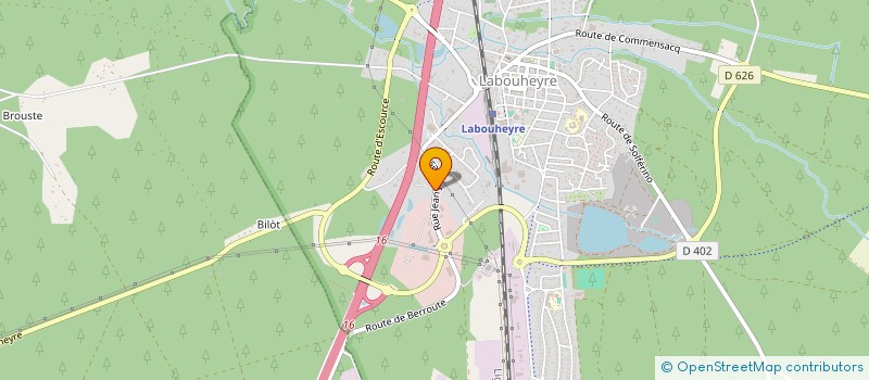 localisation de l'entreprise LABPNEUS  LABOUHEYRE