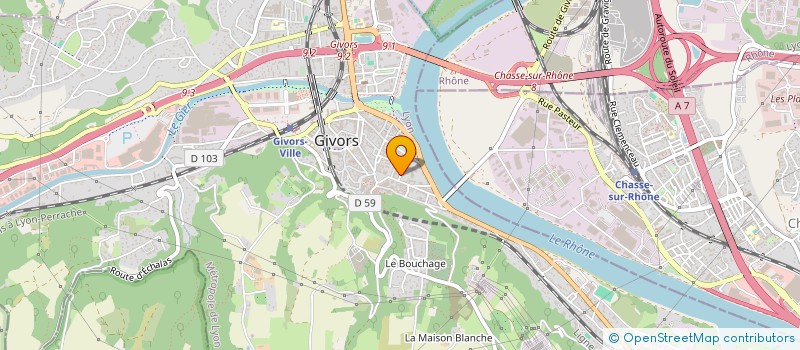 localisation de l'entreprise LABRANE  GIVORS