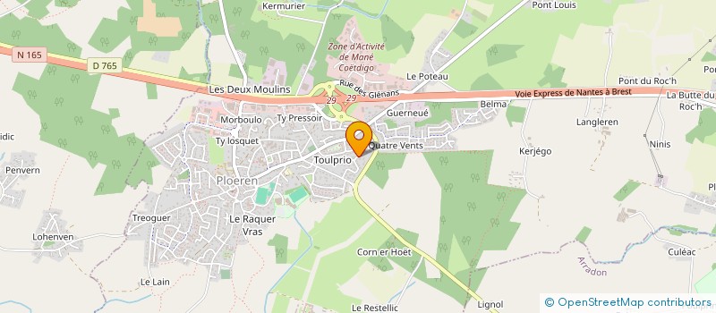 localisation de l'entreprise LABRAX  PLOEREN