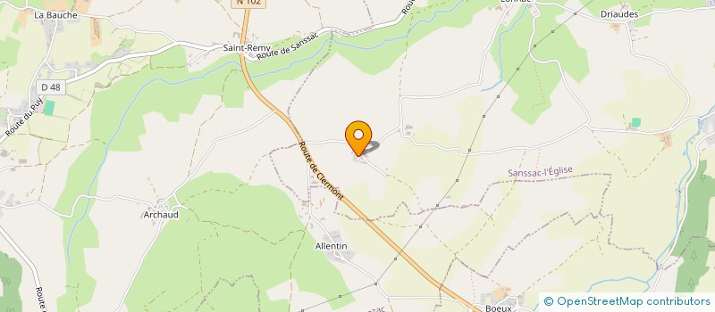 localisation de l'entreprise LABRIERE  SANSSAC L'EGLISE