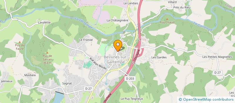 localisation de l'entreprise LABRIGE  BESSINES-SUR-GARTEMPE