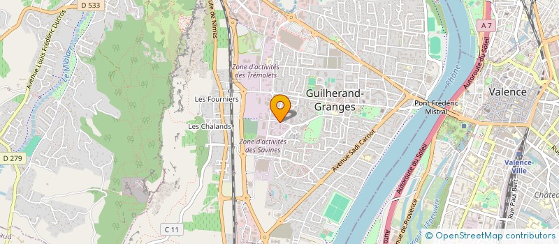 localisation de l'entreprise LABROSSE TRANSPORTS à GUILHERAND-GRANGES
