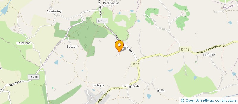 localisation de l'entreprise LABROUSSE PIERRE  PRAYSSAS