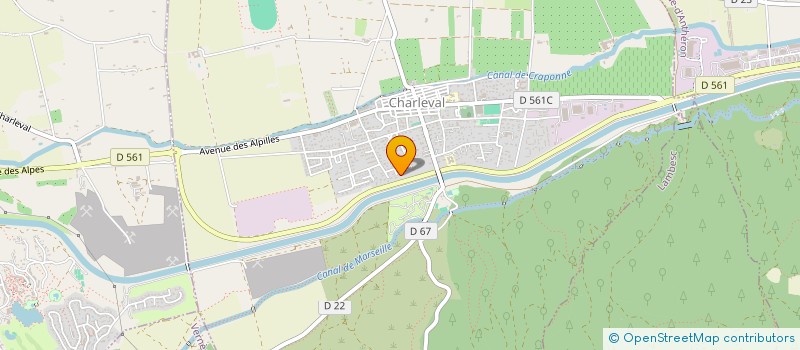 localisation de l'entreprise LABRU DAMIEN ELECTRICITE  CHARLEVAL