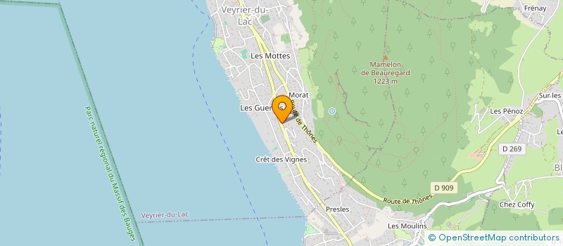 localisation de l'entreprise LAC 2009  VEYRIER-DU-LAC