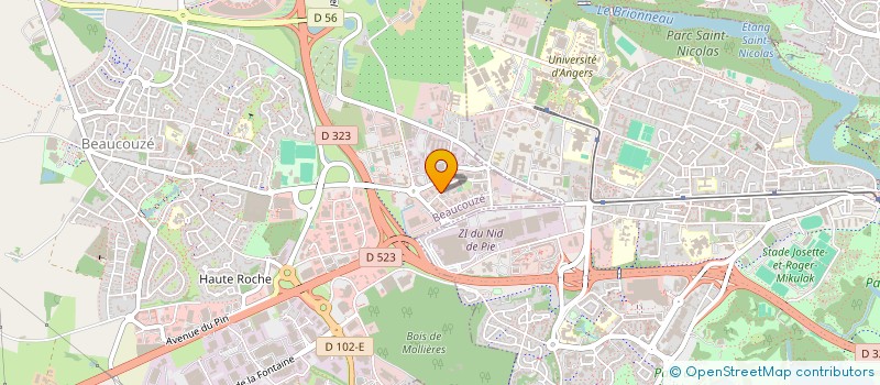 localisation de l'entreprise LAC  BEAUCOUZE