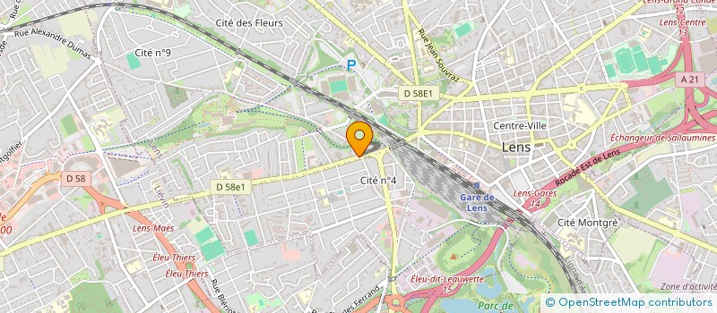 localisation de l'entreprise LAC  LENS