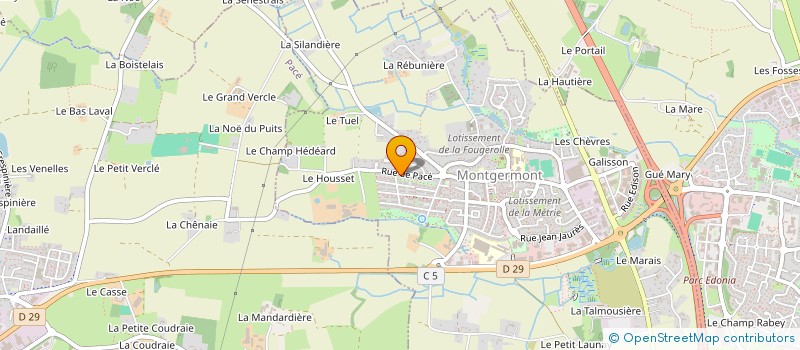 localisation de l'entreprise LAC à MONTGERMONT