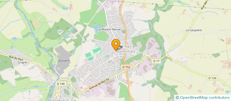 localisation de l'entreprise LAC A P à MONTREVAULT-SUR-EVRE