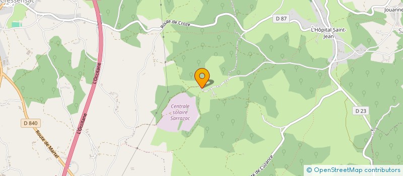 localisation de l'entreprise LAC DE BARRE à CRESSENSAC-SARRAZAC