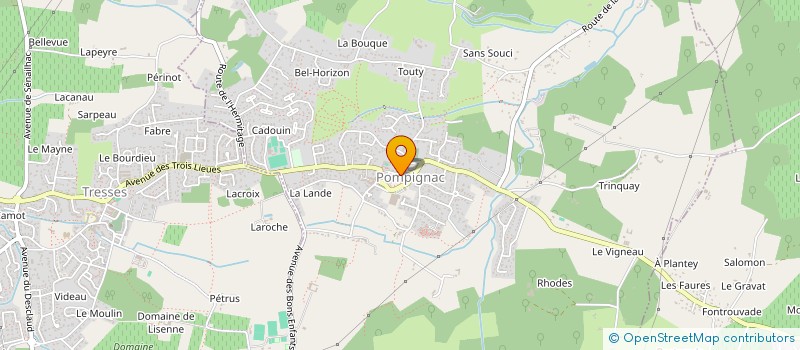 localisation de l'entreprise LAC GASCOGNE  POMPIGNAC