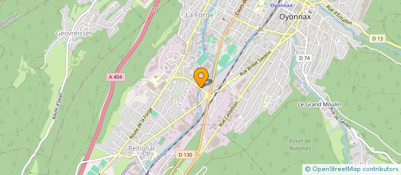 localisation de l'entreprise LAC-MECA à OYONNAX
