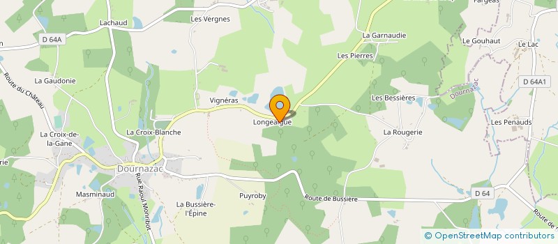 localisation de l'entreprise LAC ROYALE à DOURNAZAC