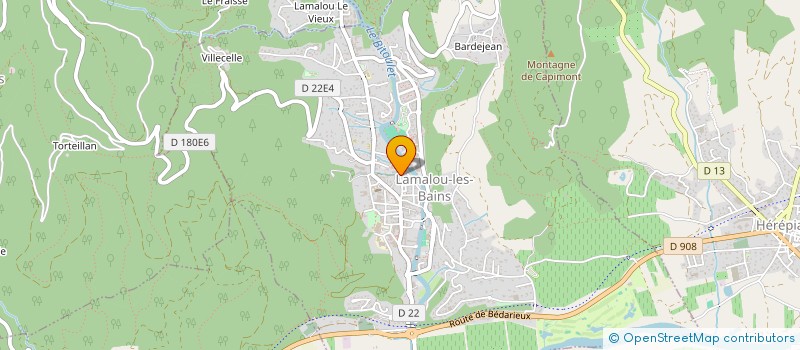 localisation de l'entreprise LACALI  LAMALOU-LES-BAINS